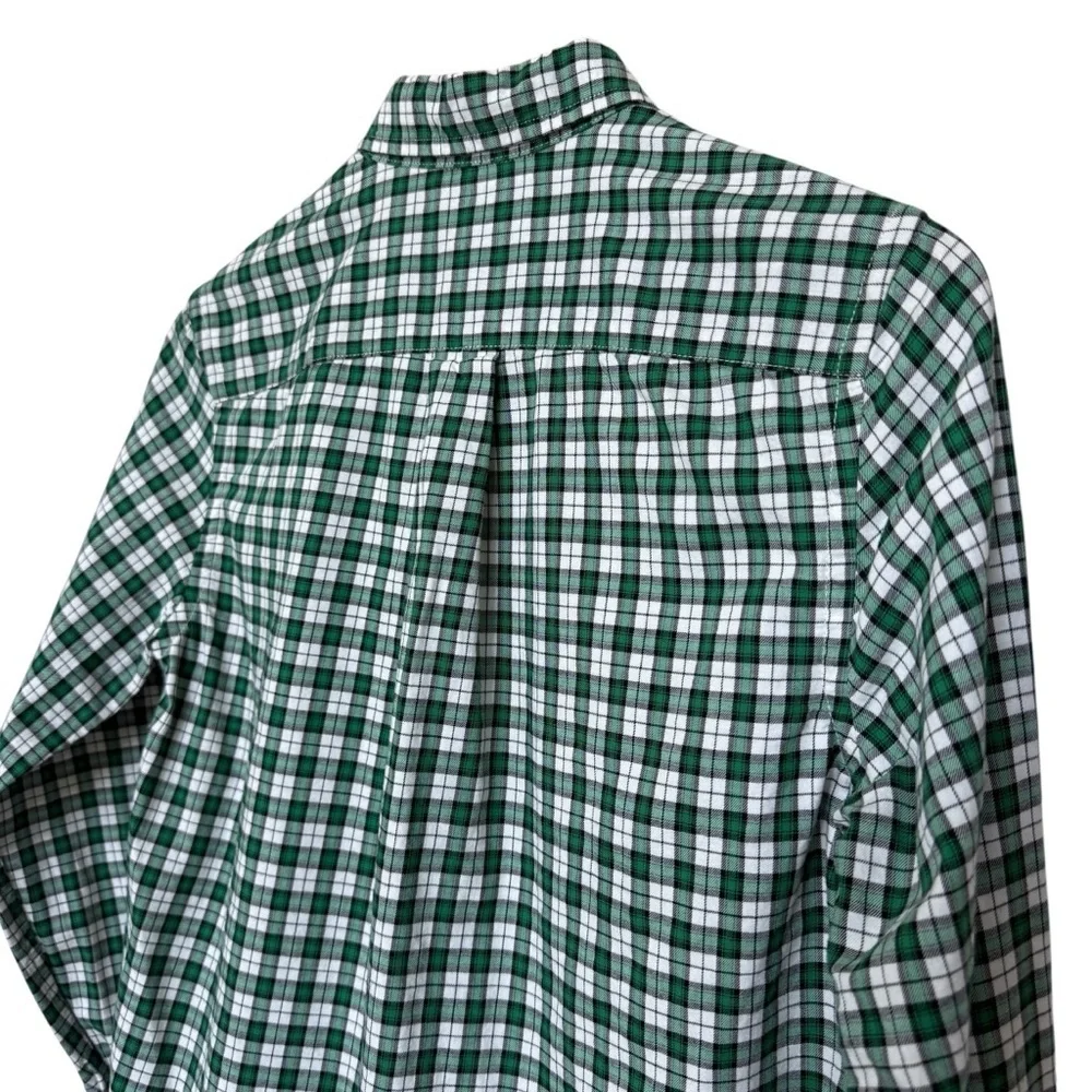 Ralph Lauren Boys Green Checkered Long Sleeve Button-Up Shirt M Casual Flannel